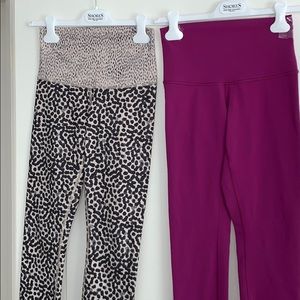 Lululemon Leggings (2) cropped Cheeta, long purple